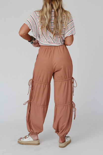The Nest Everlasting Love Drawstring Pants - Tan Brown