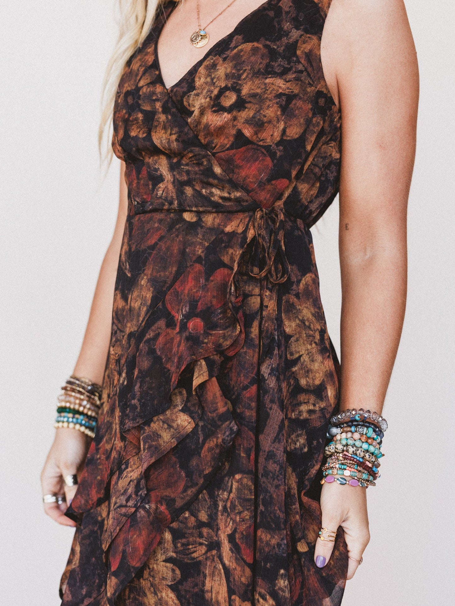 Jocelyn Wrap Dress  - Black