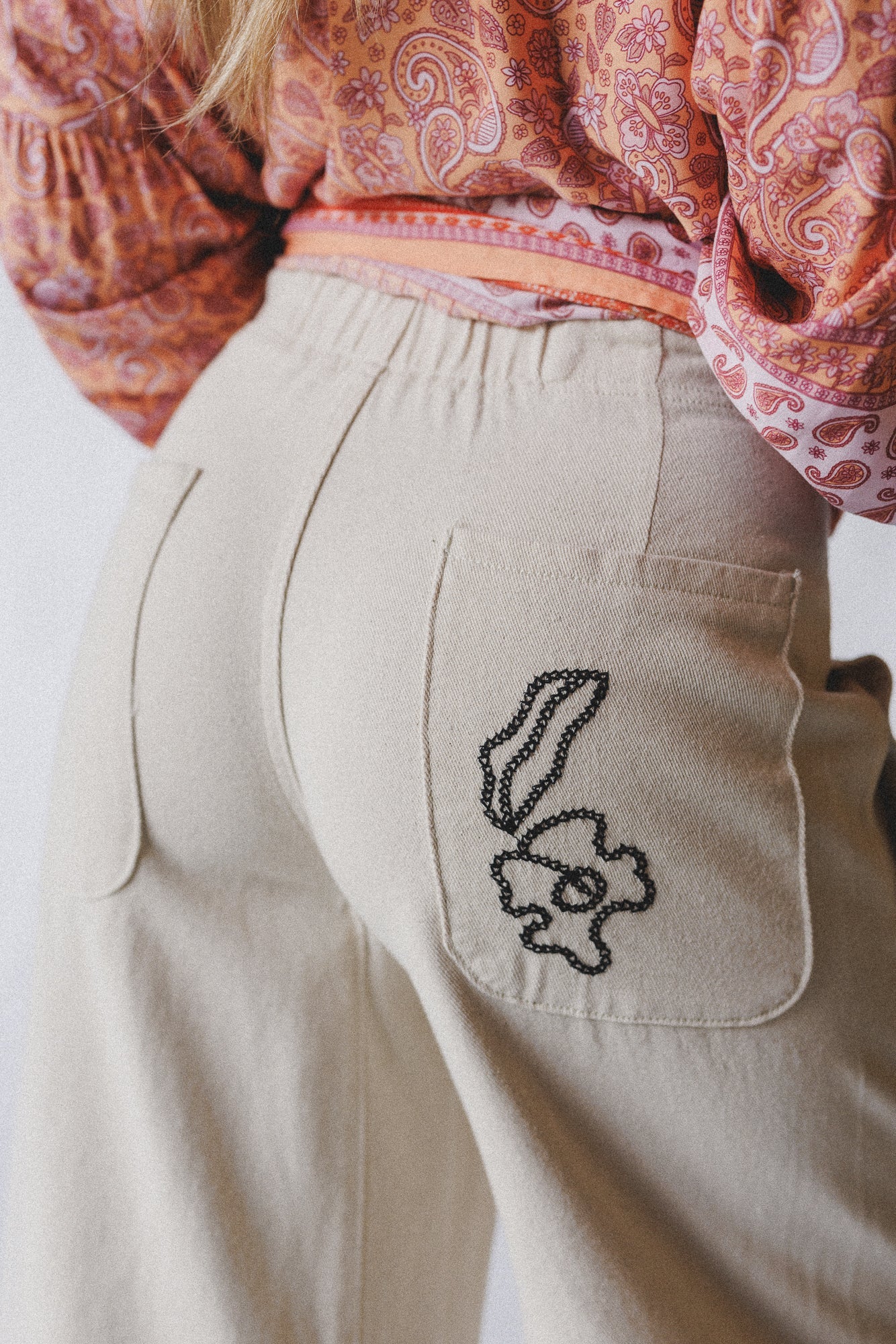 Sweet On You Embroidered Pants - Oat