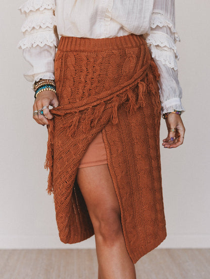 Liz Midi Skirt - Camel