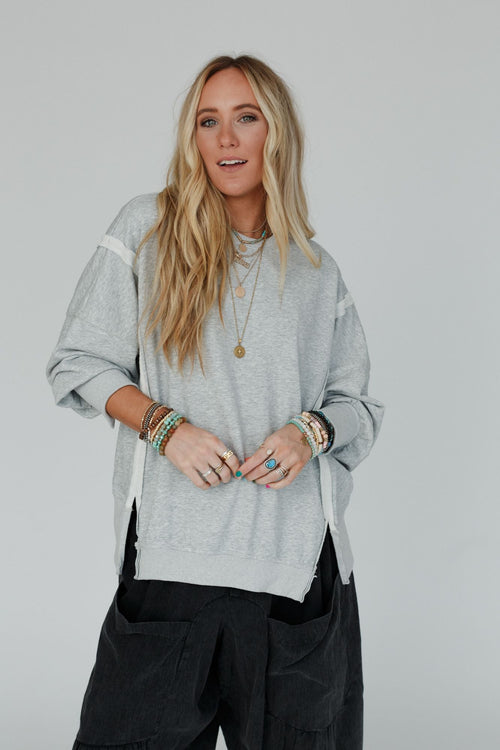Work It Out Sweatshirt - Heather Gray