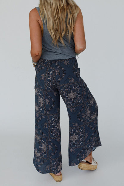 The Nest Stasia Printed Drawstring Tulip Pants - Titan