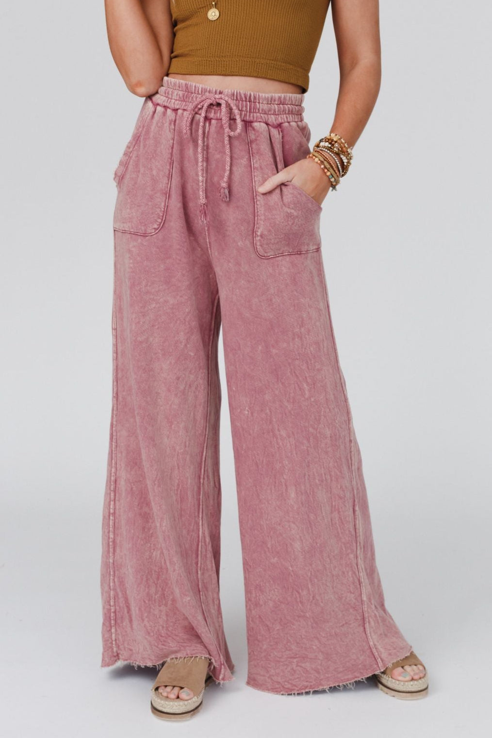 Relaxing Robin Wide Leg Pant - New Mauve