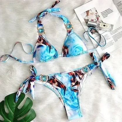 PAYASEN Rhinestone Bikini - Crystal Diamond Swimsuit for Women