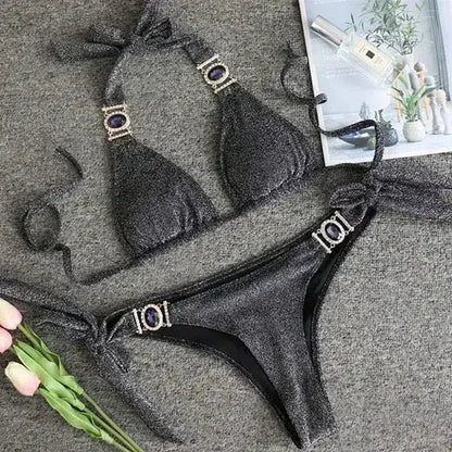 PAYASEN Rhinestone Bikini - Crystal Diamond Swimsuit for Women