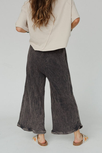The Nest So Comfy Wide Leg Pant Petite Length - Charcoal