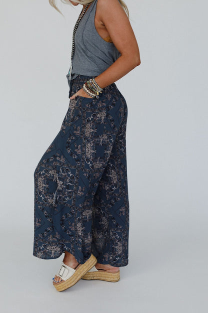 The Nest Stasia Printed Drawstring Tulip Pants - Titan