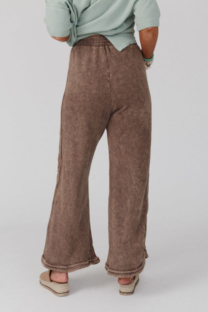 So Comfy Wide Leg Pant Full Length - Mocha